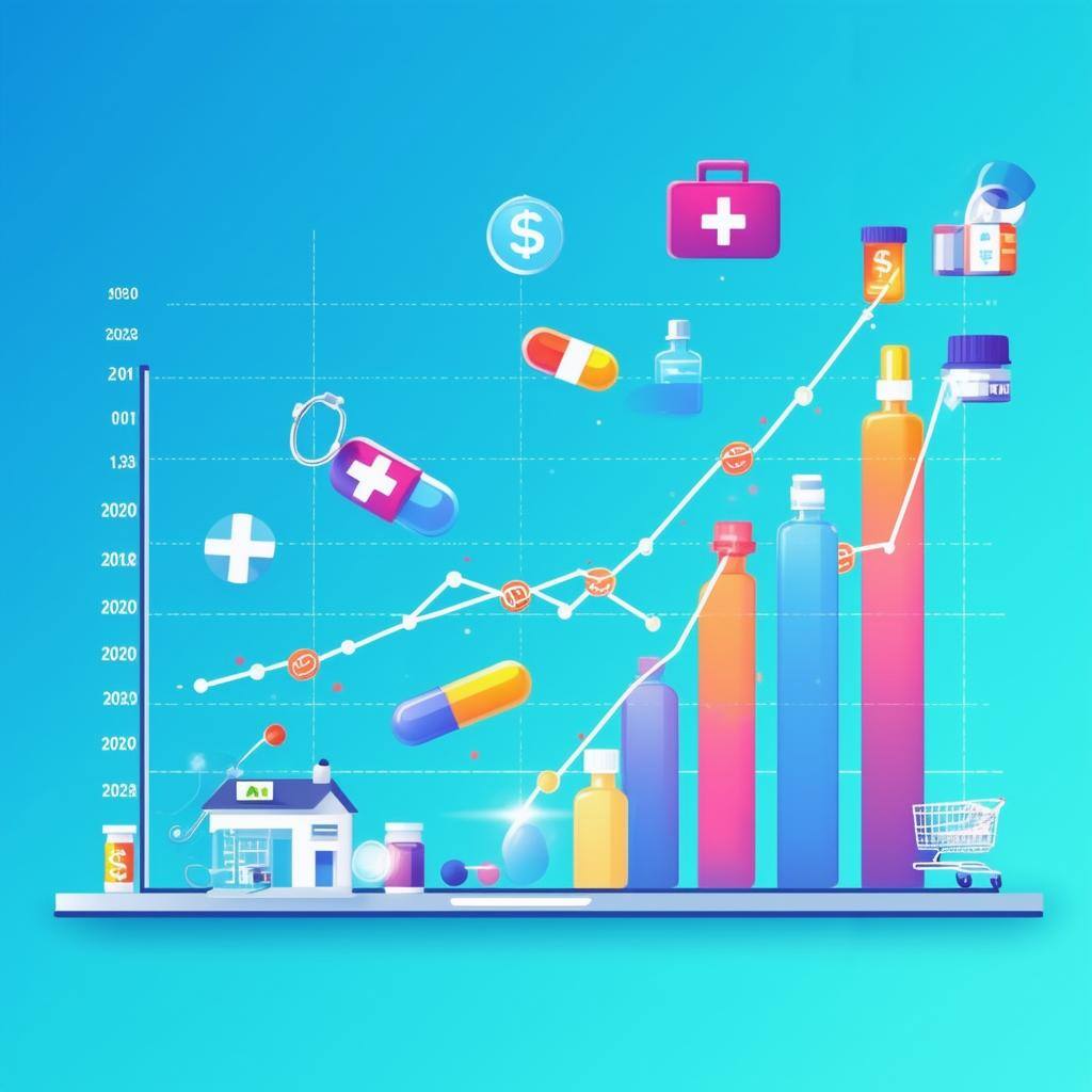 Health spending increases in a variety of sectors over time, showing opportunity for health insurance agents.